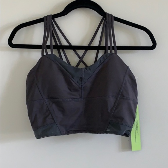 🆕 PURE & SIMPLE Active Dark Grey Sport Bra SZ M - Picture 1 of 8